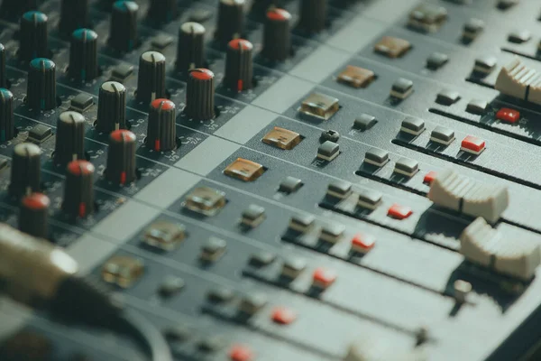 Console Mixaggio Audio Professionale — Foto Stock
