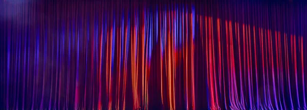 Panorama red curtains.