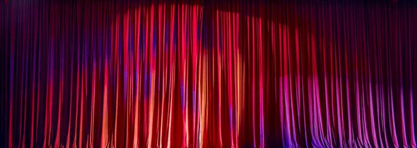 Panorama red curtains.