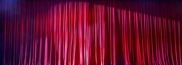 Panorama red curtains.