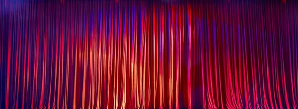 Panorama red curtains.