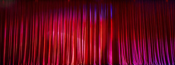 Panorama red curtains.