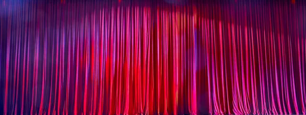 Panorama red curtains.