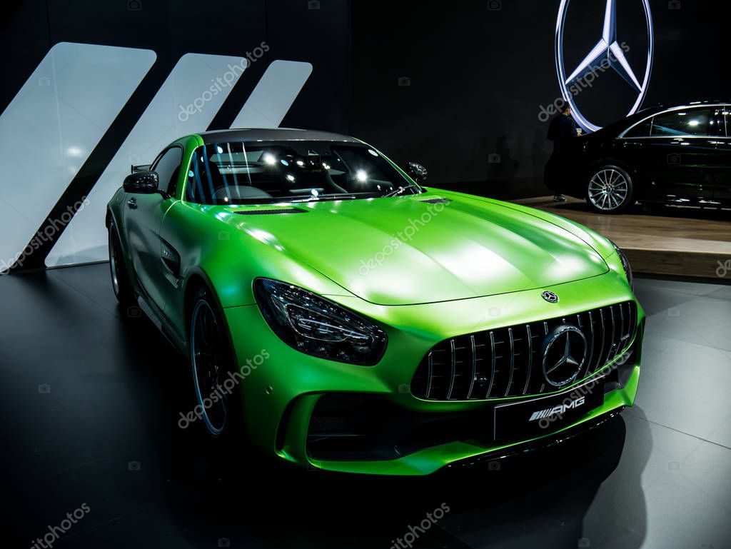 Nonthaburi, THAILAND, December2017 : Mercedes Benz AMG GT R on display in Motor Expo 2017 at Impact Arena exhibition Muangthong Thani in Thailand.