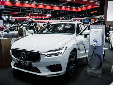 Volvo Xc60 çift motor Bangkok Uluslararası Motor ekranda