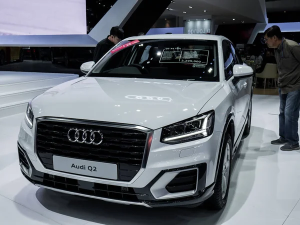 Audi q2 em exposição no Salão Internacional do Automóvel de Banguecoque 2018 na I — Fotografia de Stock