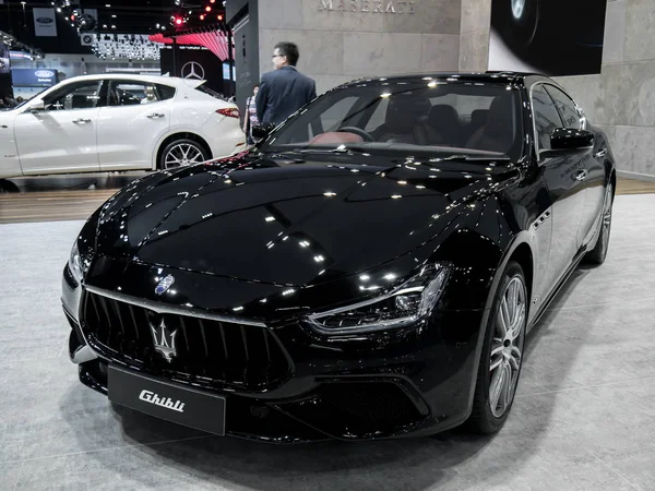 Maserati ghibli en exhibición en Bangkok Salón Internacional del Automóvil 2 —  Fotos de Stock