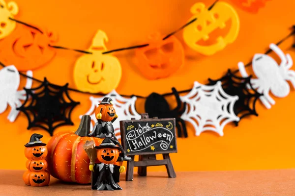 Süs seti Cadılar Bayramı festivali ile arka plan.