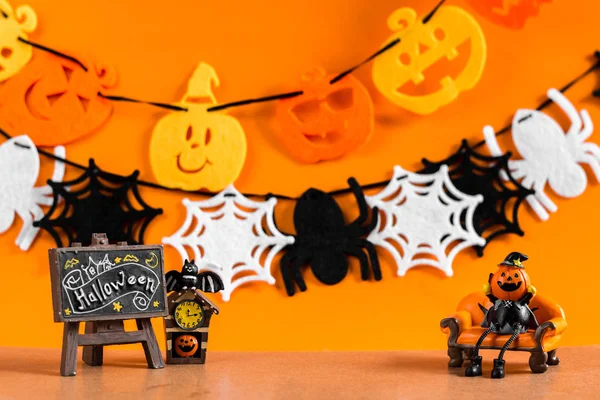 Süs seti Cadılar Bayramı festivali ile arka plan.