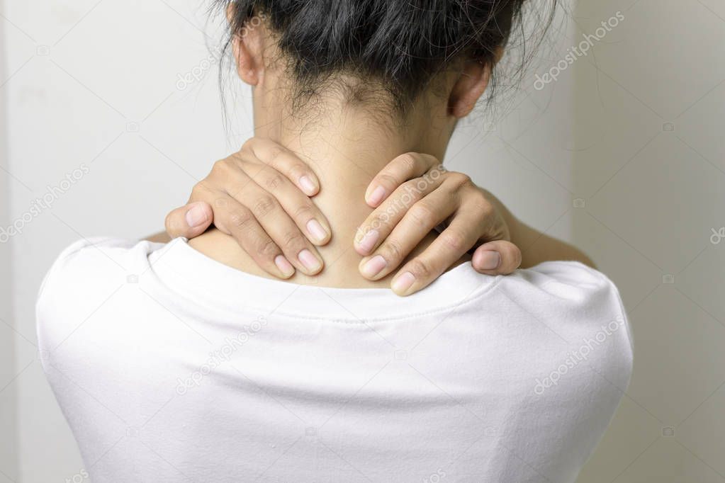 Women have neck pain.