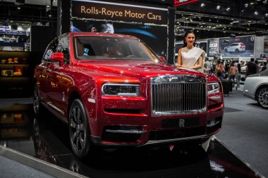Rolls royce Bangkok International Motor Expo 2018'de sergileniyor.