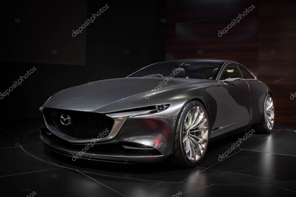 Nonthaburi, THAILAND, December 2018 : Mazda vision coupe on display in Bangkok International Motor Expo 2018 at Impact Arena exhibition Muangthong Thani in Thailand.