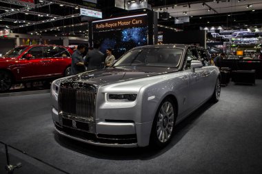 Rolls royce Bangkok International Motor Expo 2018'de sergileniyor.