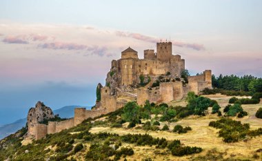 Castle of Loarre and surroundings, Hoya de Huesca Gigapan Aragon Huesca Spain clipart