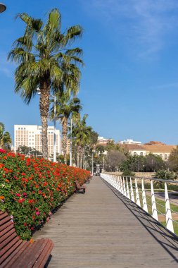 Valencia Jardin del Turia 'yı geçen Pont de les Flors köprüleri