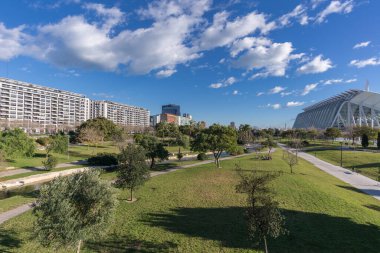 Turia River Bahçeleri Jardin del, eğlence ve spor alanı, Valencia, İspanya