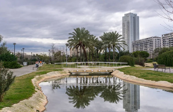 Jardins de la rivière Turia Jardin del, zone de loisirs et de sport, Valence, Espagne — Photo