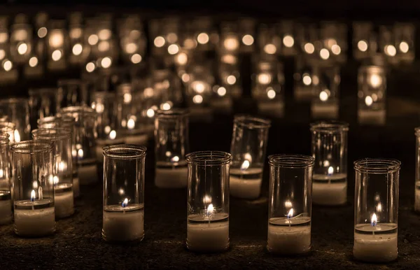 A noite da celebração das velas em Titaguas — Fotografia de Stock