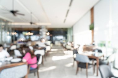 Soyut bulanıklık ve ufuk kahvaltı büfesi, otel Restoran iç arka planı için