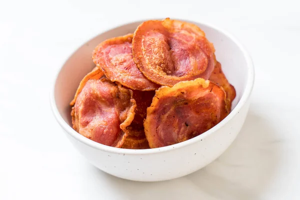 Fried Crispy Bacon Bowl — Stock Photo, Image