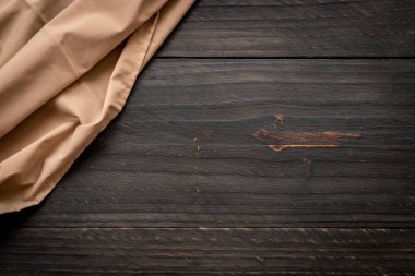 ahşap arka plan - vintage etkisi filtre üzerinde mutfak bezi (peçete)