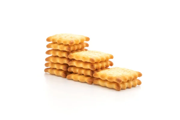 Biscuit Cracker Sugar Isolated White Background — Stock Photo, Image