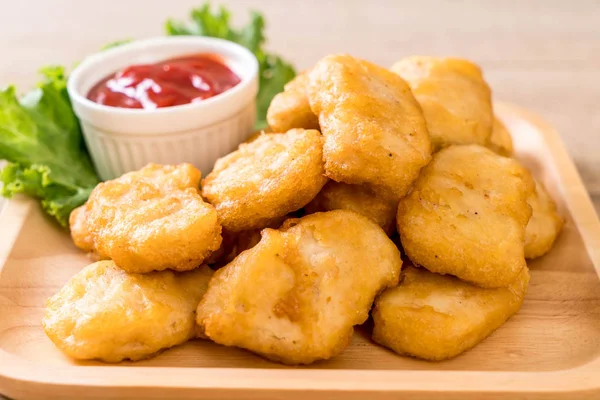 Nuggets Frango Com Molho Comida Não Saudável — Fotografia de Stock