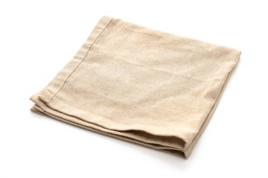 Beyaz arka plan üzerinde izole mutfak bezi (peçete)