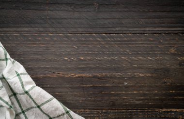 ahşap arka plan - vintage etkisi filtre üzerinde mutfak bezi (peçete)
