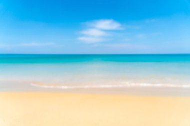 Cennet Adası 'ndaki tropikal plaj ve deniz bulanıklığı ve çözünürlüğü - Tatil Tatil Konsepti