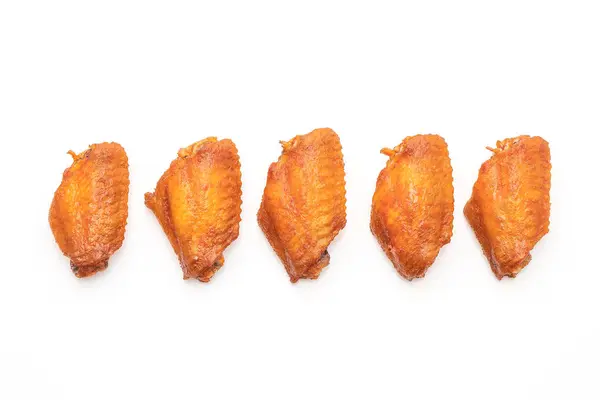 Barbecue Chicken Wings Isolated White Background — Stock Photo, Image