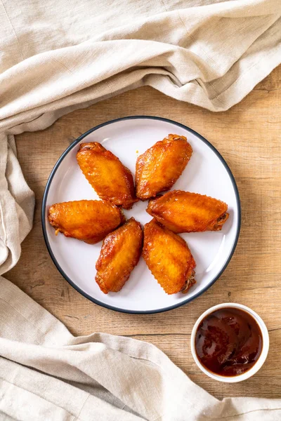 stock image barbecue chicken wings with sauce