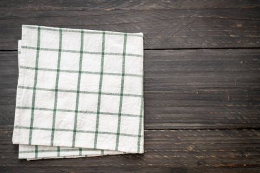 ahşap arka plan - vintage etkisi filtre üzerinde mutfak bezi (peçete)