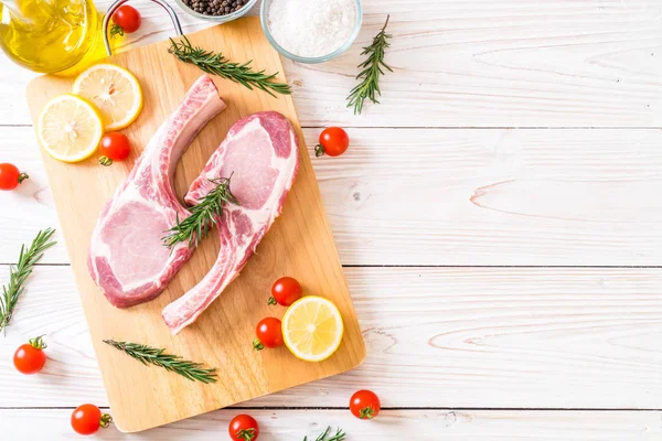 Fresh Pork Chop Raw Ingredient — Stock Photo, Image