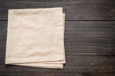 ahşap arka plan - vintage etkisi filtre üzerinde mutfak bezi (peçete)