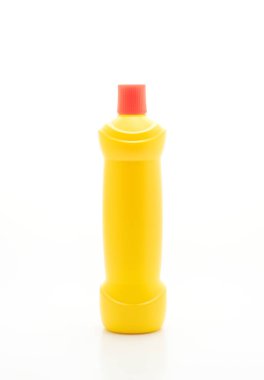 Banyo beyaz arka plan üzerinde izole sıvı şişe Temizleme