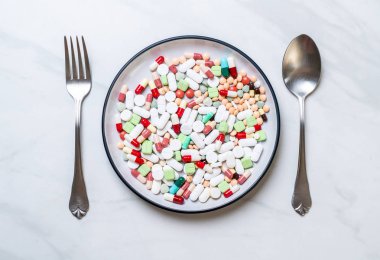 hap, ilaç, eczane, ilaç veya tıbbi plaka - healthycare kavramı üzerinde