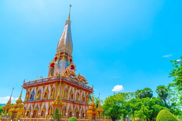 Gyönyörű Építészeti Chaitararam Temple Phuket Thaiföld — Stock Fotó