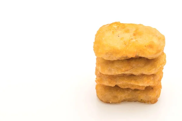 Chicken Nuggets Auf Weißem Hintergrund Isoliert — Stockfoto