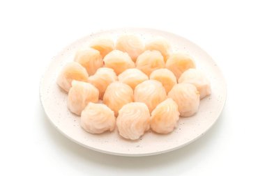 Beyaz arka plan üzerinde izole Çin karides pişmiş hamur tatlısı