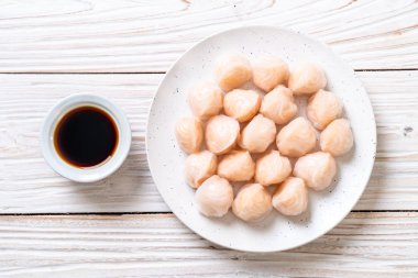 Çin karides pişmiş hamur tatlısı - Asya gıda tarzı