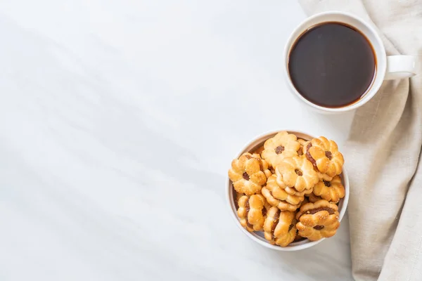 Galleta Coco Con Mermelada Piña — Foto de Stock