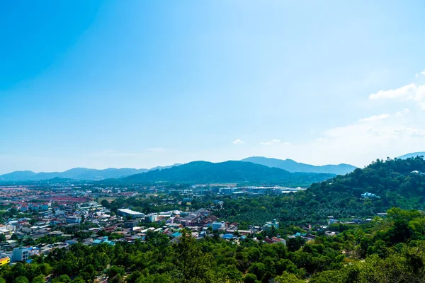 Panorama Města Phuket Zazvonil Hill Phuket Thajsko — Stock fotografie