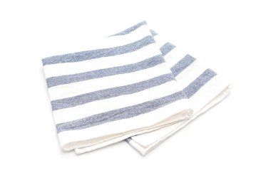 Beyaz arka plan üzerinde izole mutfak bezi (peçete)