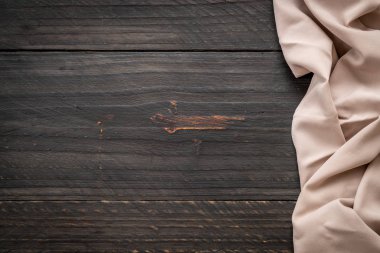 ahşap arka plan - vintage etkisi filtre üzerinde mutfak bezi (peçete)