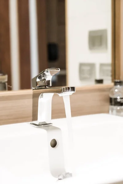 Faucet Tap Luxury Restroom Toilet — Stock Photo, Image