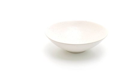 boş levha ve beyaz arka plan üzerinde izole kase