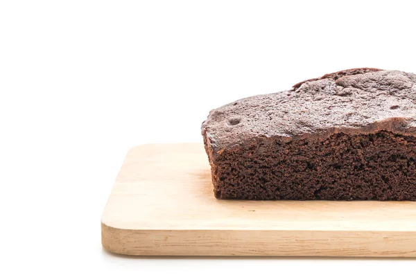 Choklad Brownie Kaka Isolerad Vit Bakgrund — Stockfoto