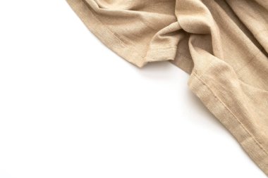 Beyaz arka plan üzerinde izole mutfak bezi (peçete)