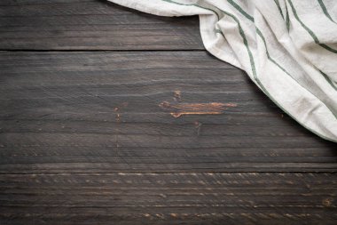 ahşap arka plan - vintage etkisi filtre üzerinde mutfak bezi (peçete)